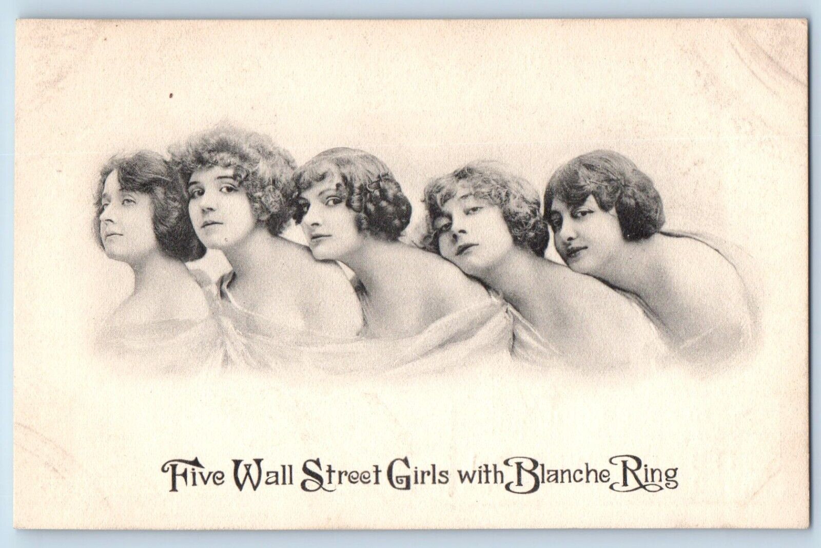 Five Wall Street Girls Postcard Blanche Ring Theatre Metropolitan St. Paul MN
