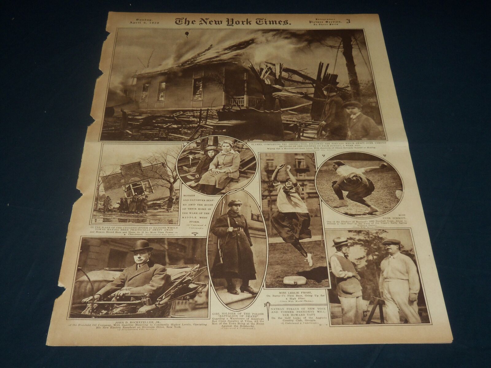 1920 APRIL 4 NEW YORK TIMES PICTURE SECTION - CHAPLIN - NICE PHOTOS - NT 8762