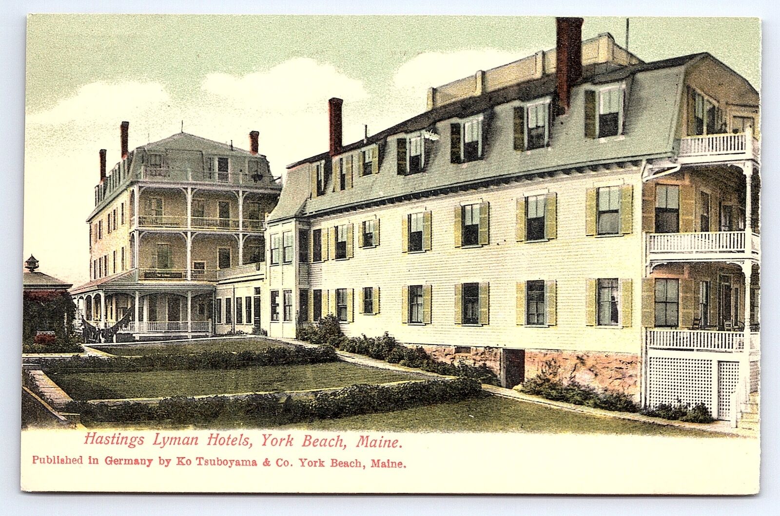 Postcard Hastings Lyman Hotels York Beach Maine