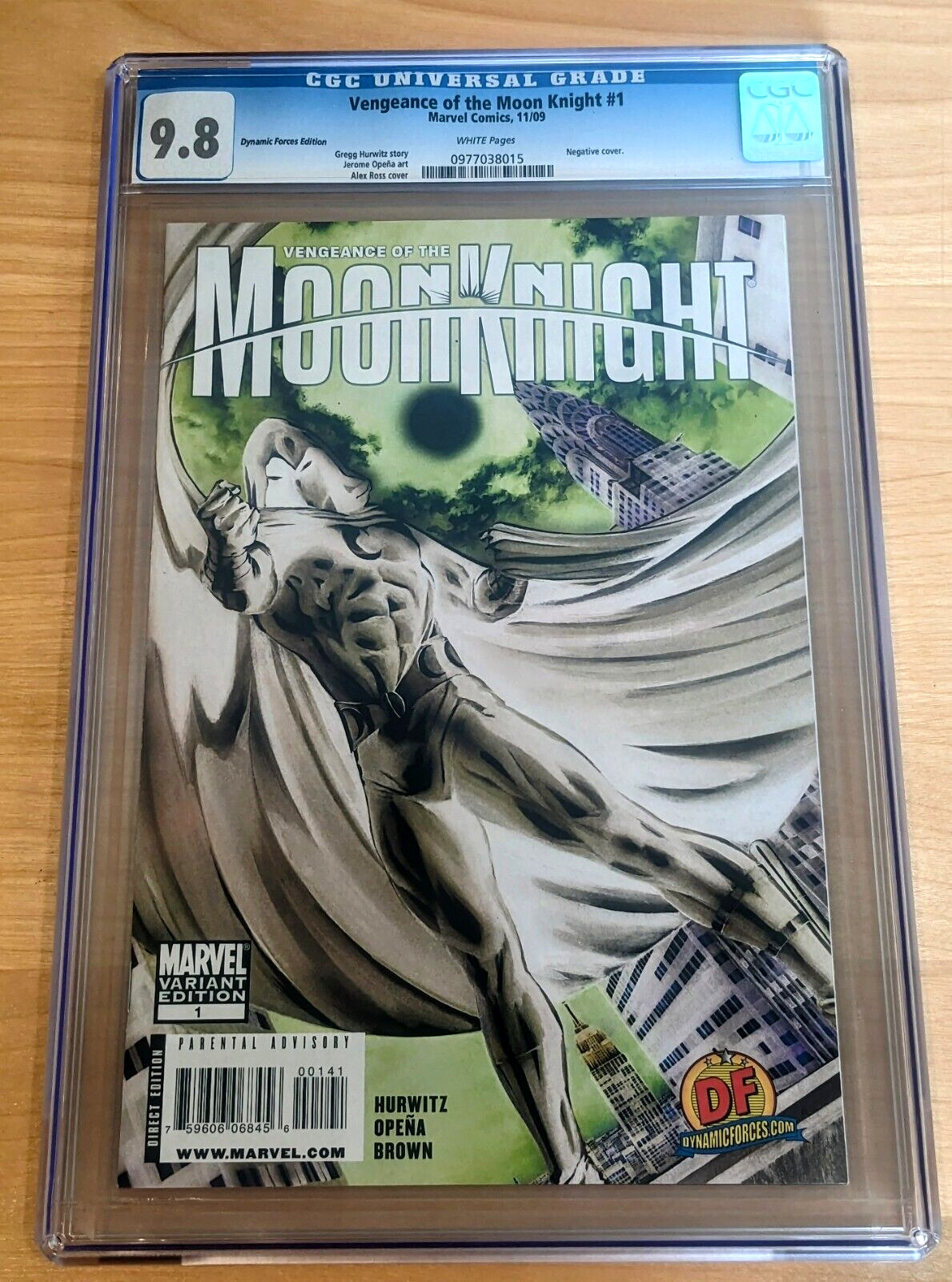 VENGEANCE OF THE MOON KNIGHT #1 CGC 9.8 ALEX ROSS DYNAMIC FORCES EDITION (2009)
