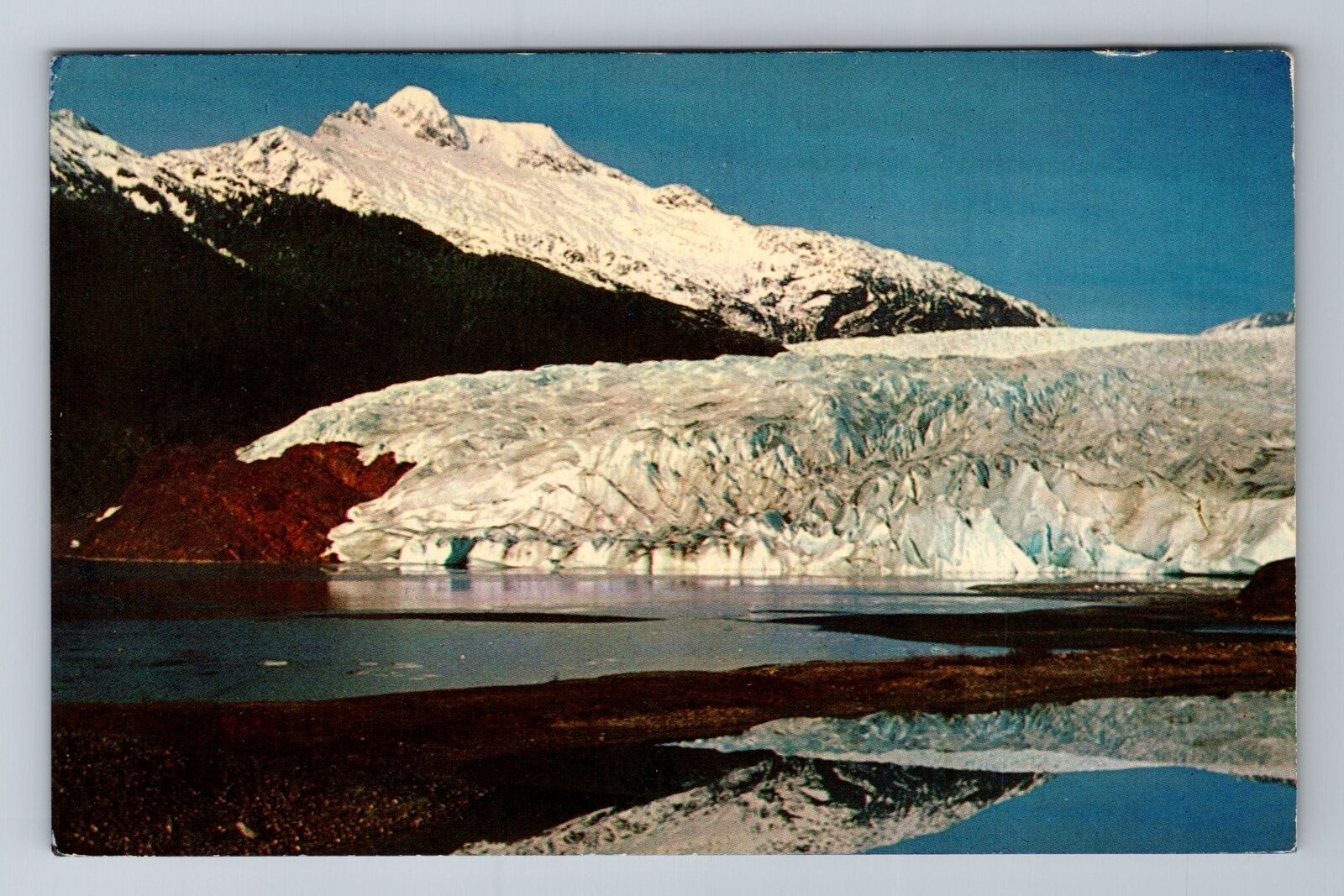 Juneau, AK-Alaska, View Of Mendenhall Glacier Antique, Vintage Souvenir Postcard