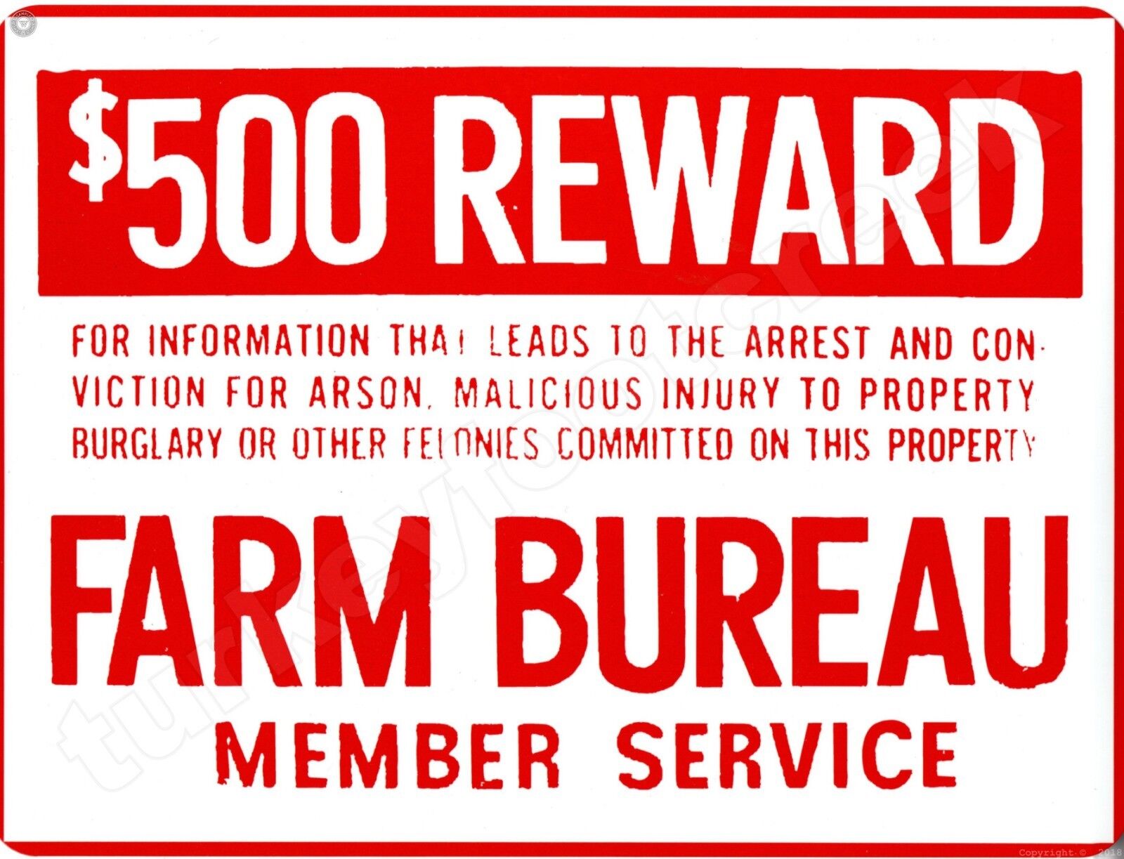 $500 Reward Farm Bureau  9\
