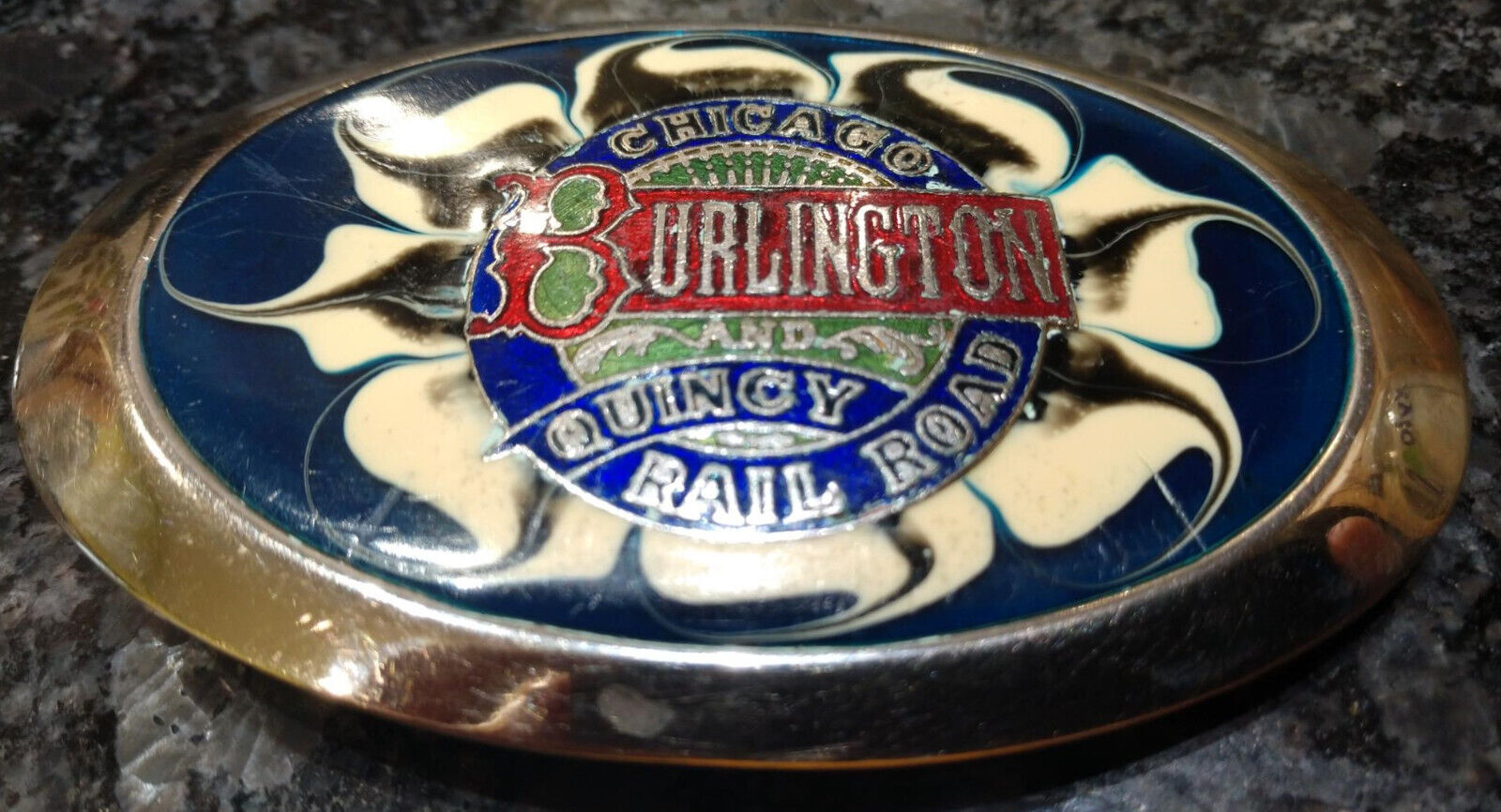 Belt Buckle Vintage CB&Q  Chicago Burlington and Quincy Railroad