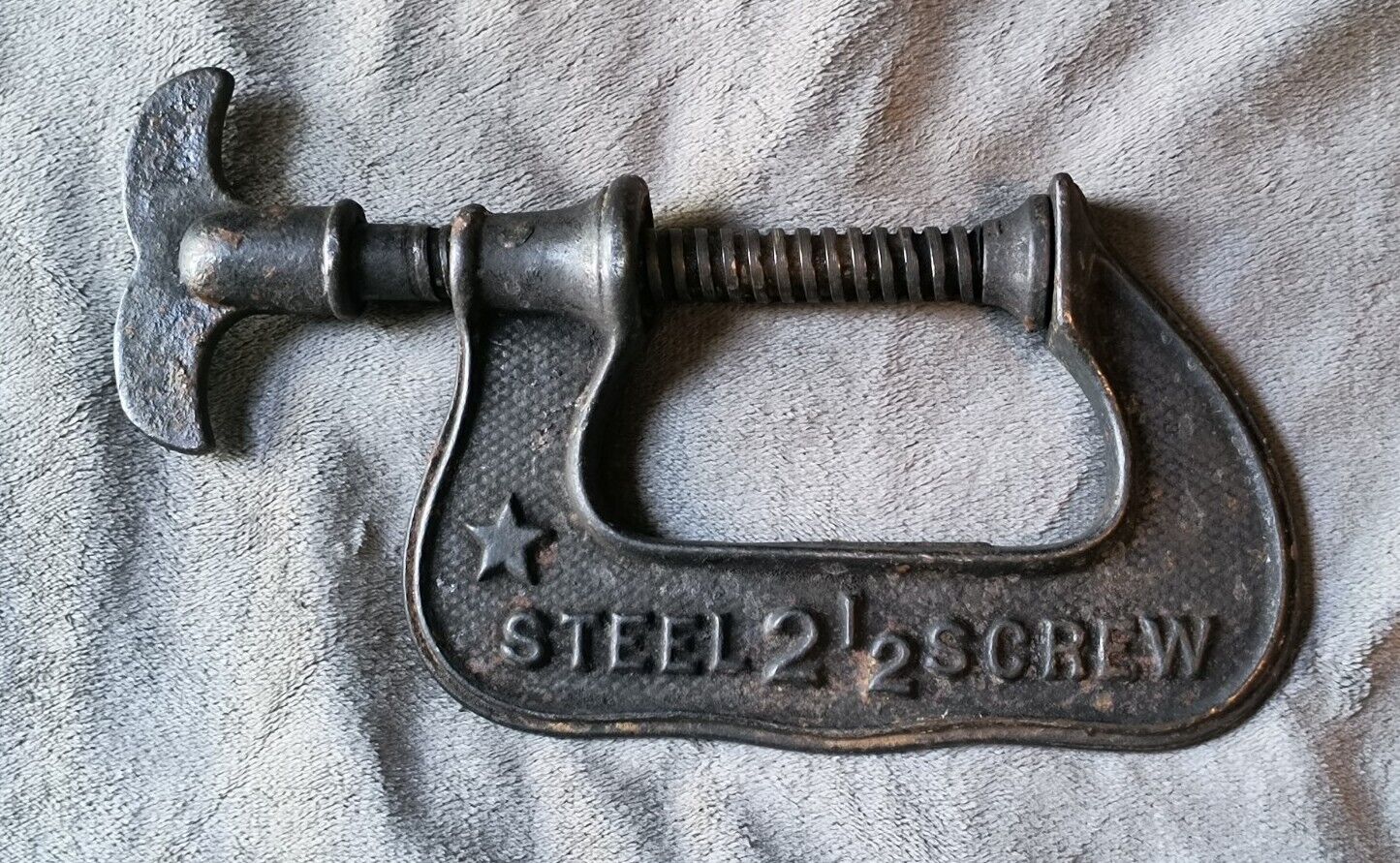 Antique 1888 P.S. & W. Co. Southington,Conn.U.S.A. Steel No. 2 1/2 Screw C Clamp