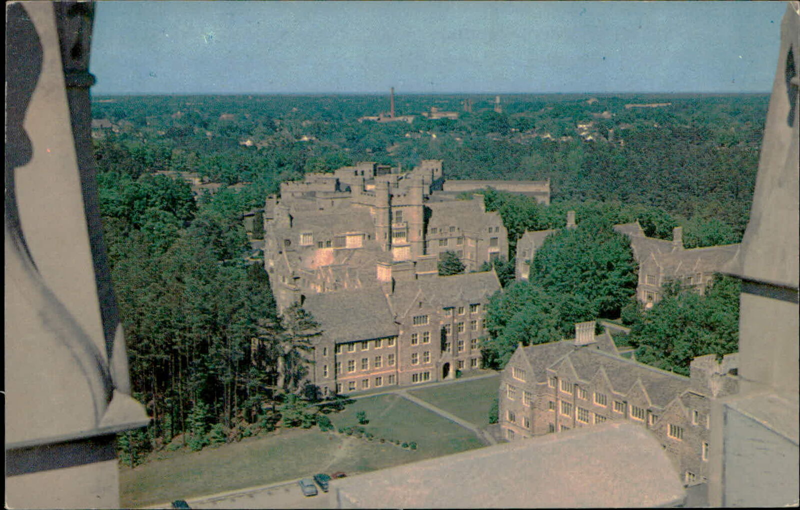 Postcard:  DUKE HOSPITAL FROM ATOP CHAPEL TOWER