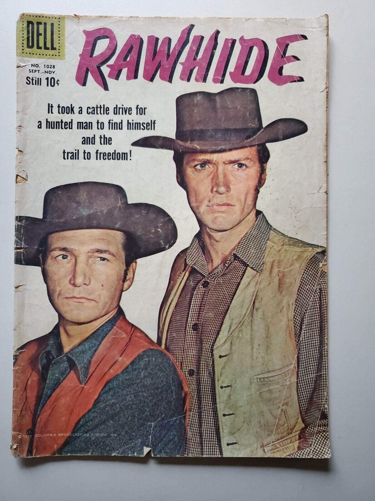 1959 Dell #1028 Comic Book (Rawhide #1) Clint Eastwood Photo Cover