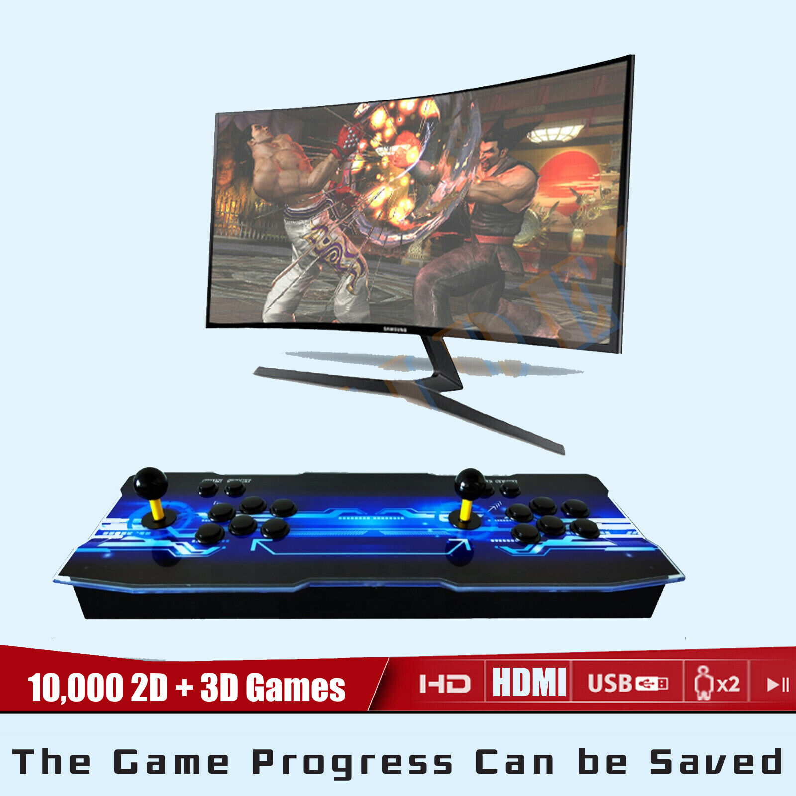 2023 - Pandora Arcade Saga DX 3D 5000 Games 64GB 12-core - HDMI -1080p