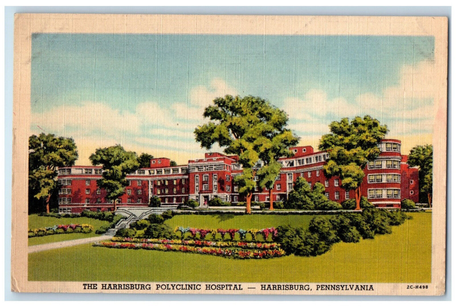 c1950's The Harrisburg Polyclinic Hospital Harrisburg Pennsylvania PA Postcard