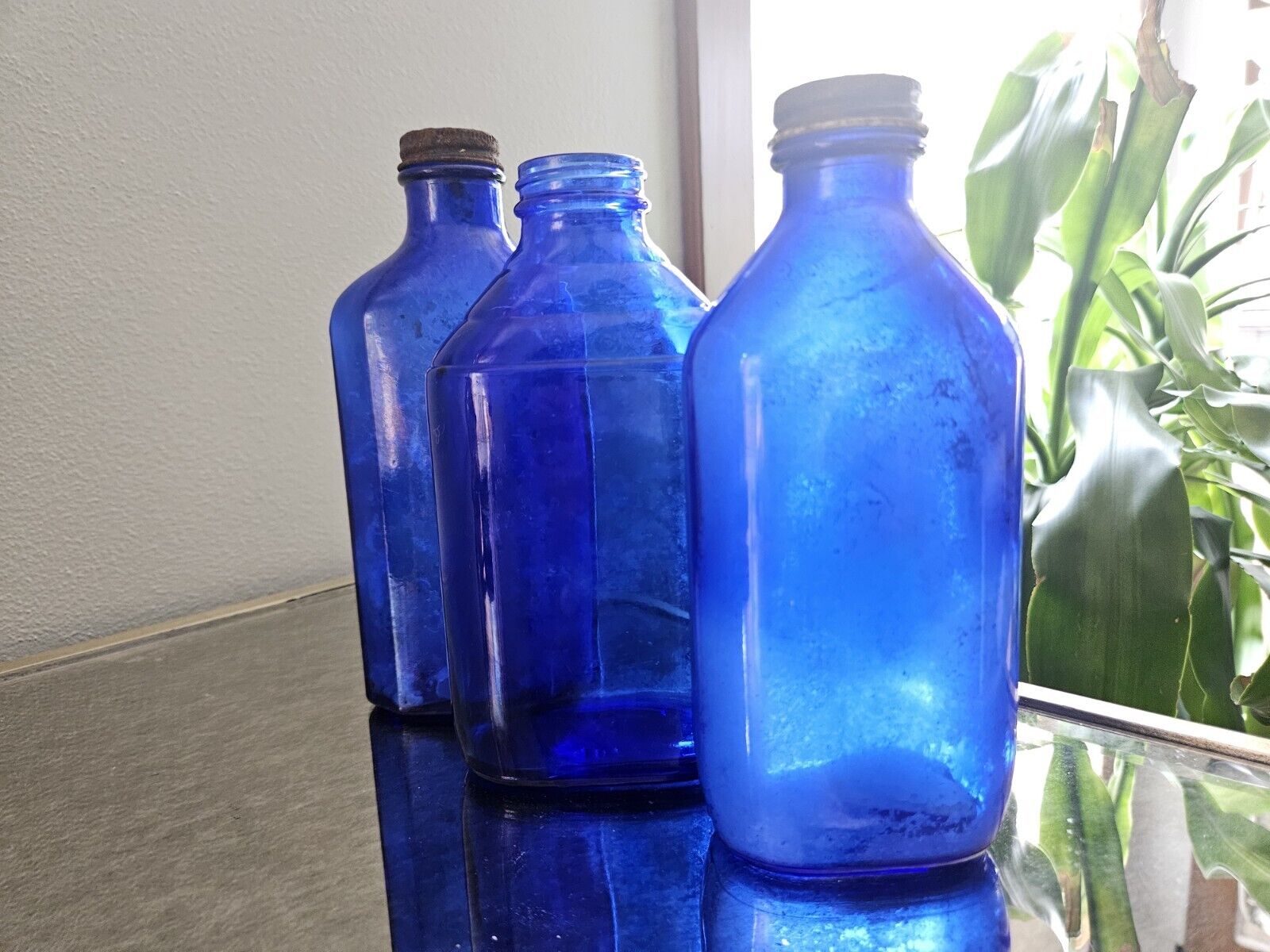 Vintage Phillip\'s Cobalt Blue Medicine Bottles / Made In The USA