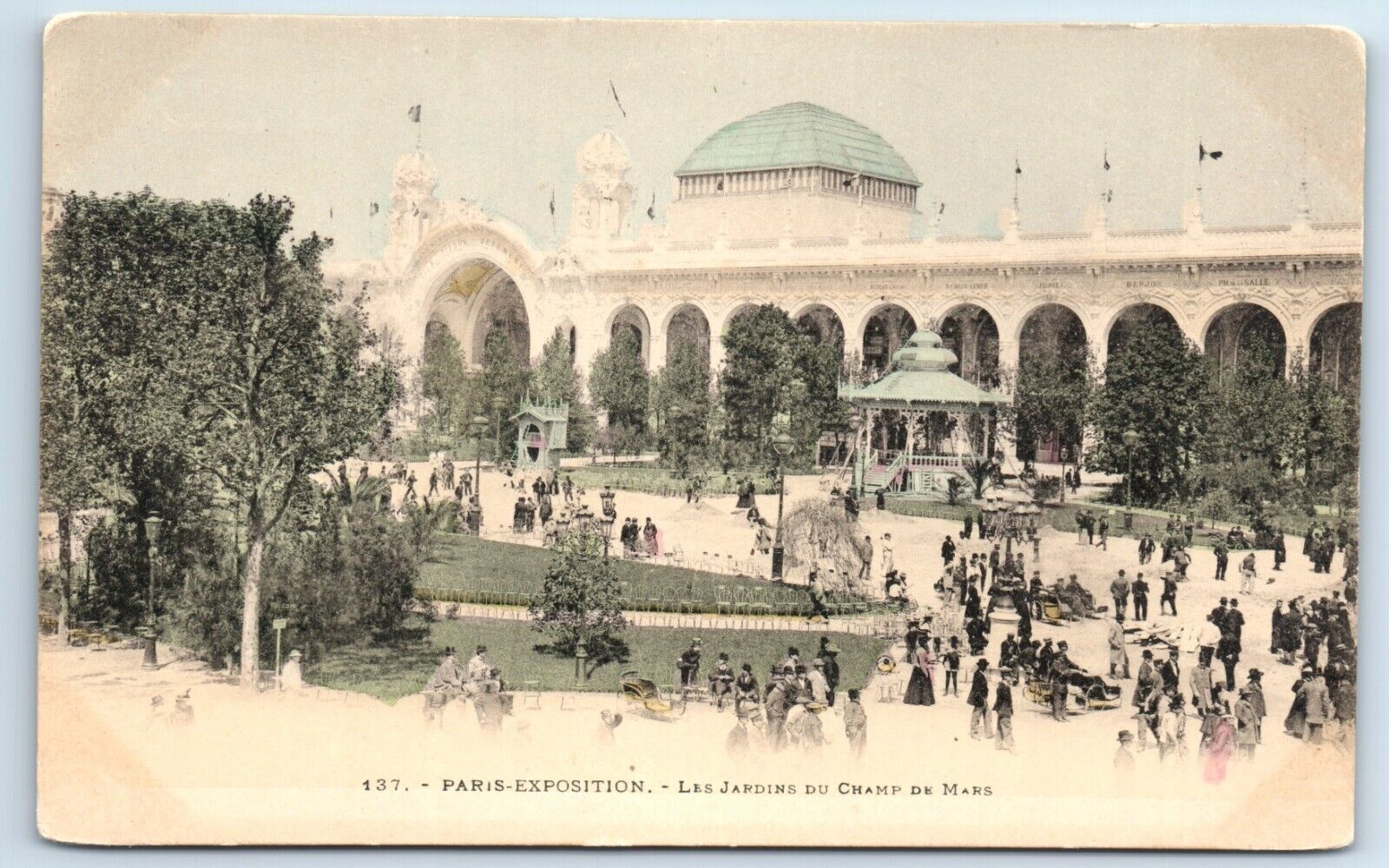 Postcard 1900 Paris Expo - Les Jardins du Champ de Mars J114