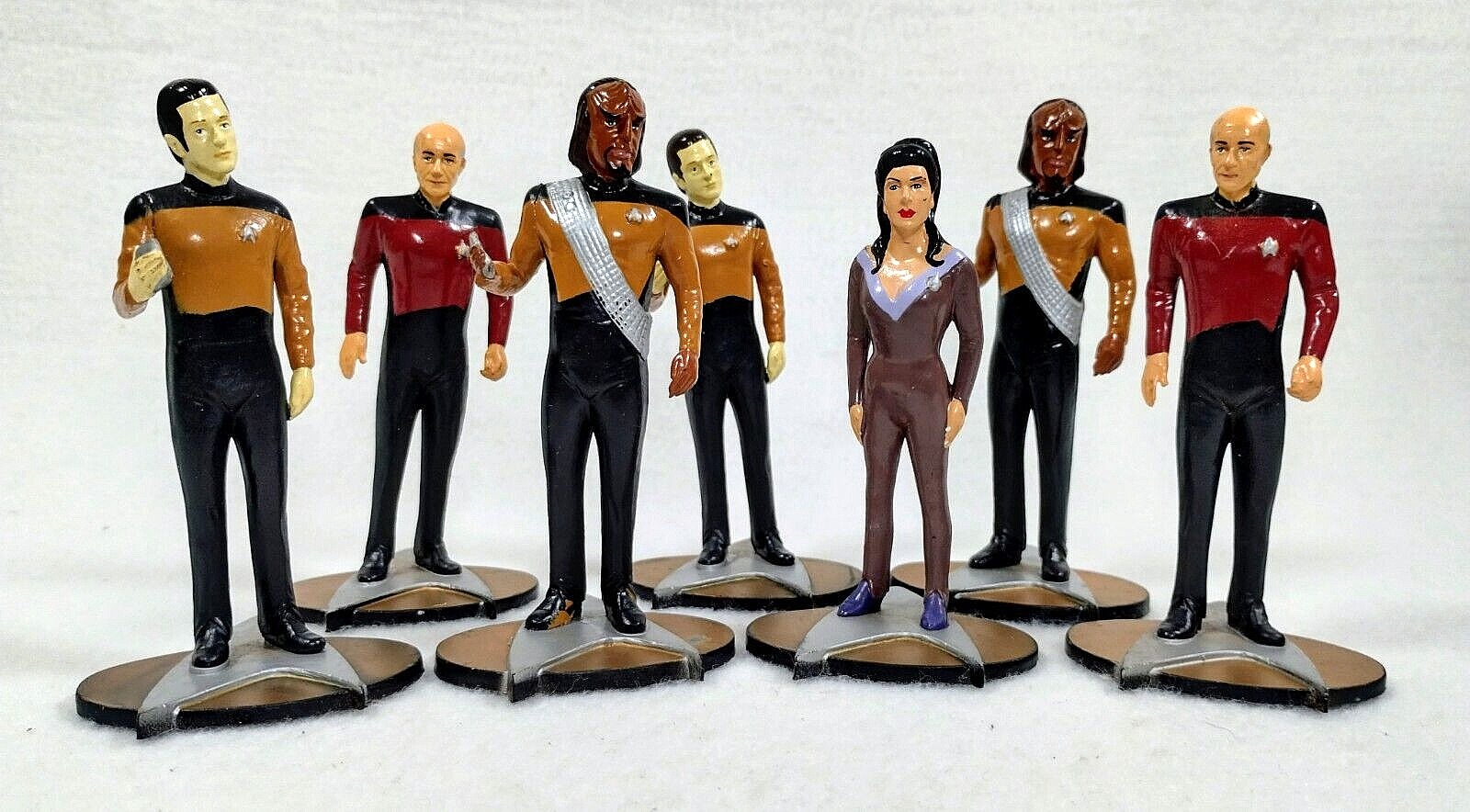 1992 Paramount Pictures Hamilton Gifts Star Trek Generations Figure Lot Of 7