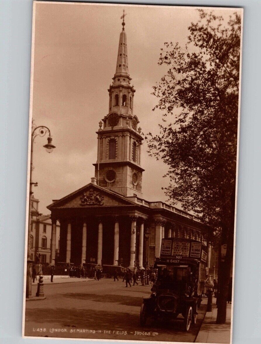 c1905 London St Martins In The Fields RPPC Real Photo Postcard