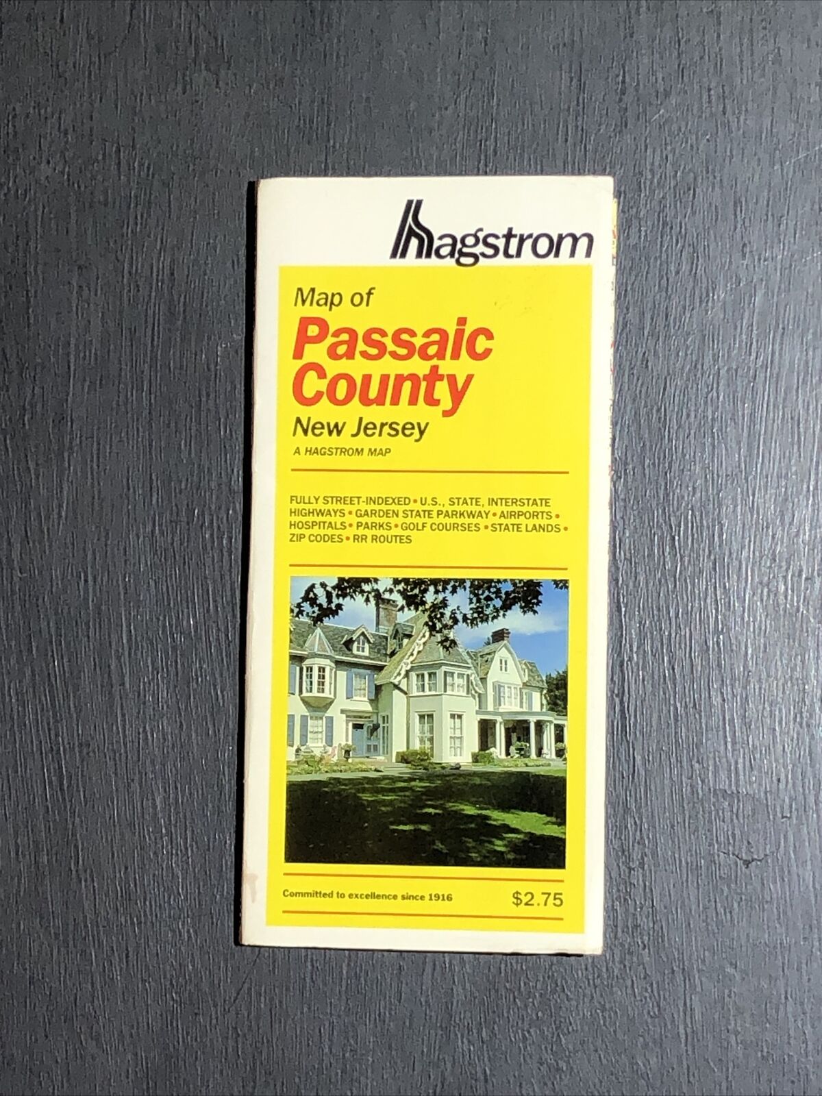 Hagstrom Map | Streetmap | 1987 | Passaic County New Jersey | Road Map