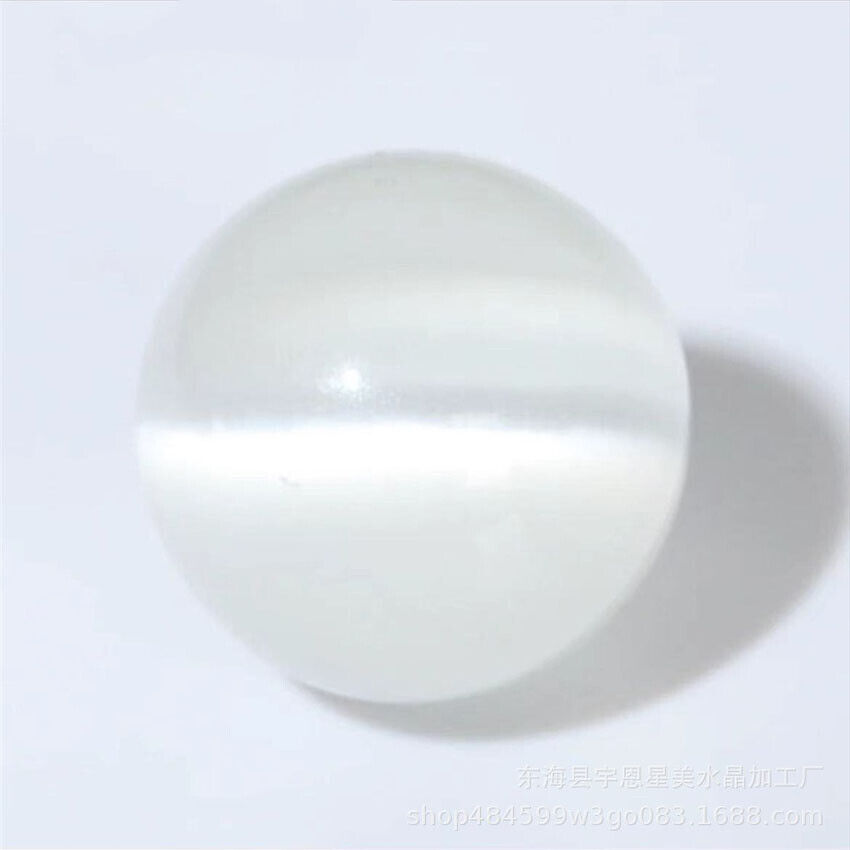 3-10cm Sphere Natural Quartz Crystal DIY Manual Cat\'s Eye Stone Balls Reiki Rare