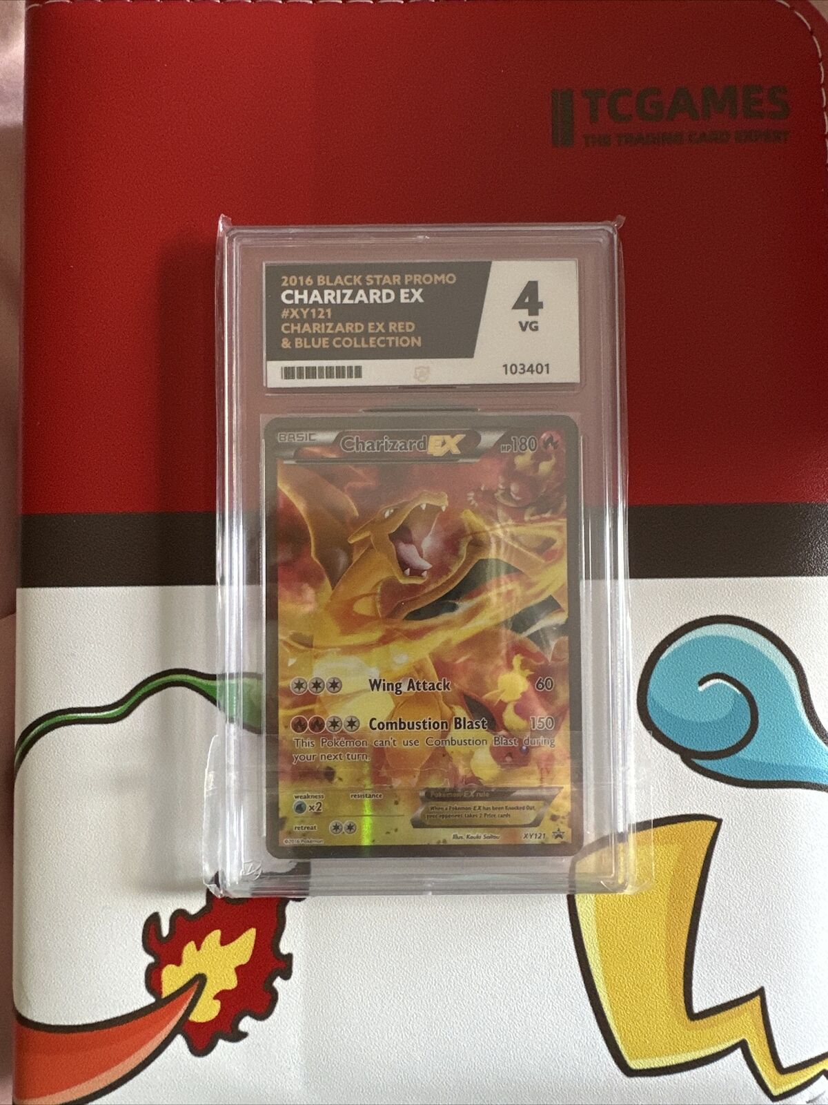 Pokemon Card Charizard EX XY121 Black Star Promo Standard Size - Graded 4