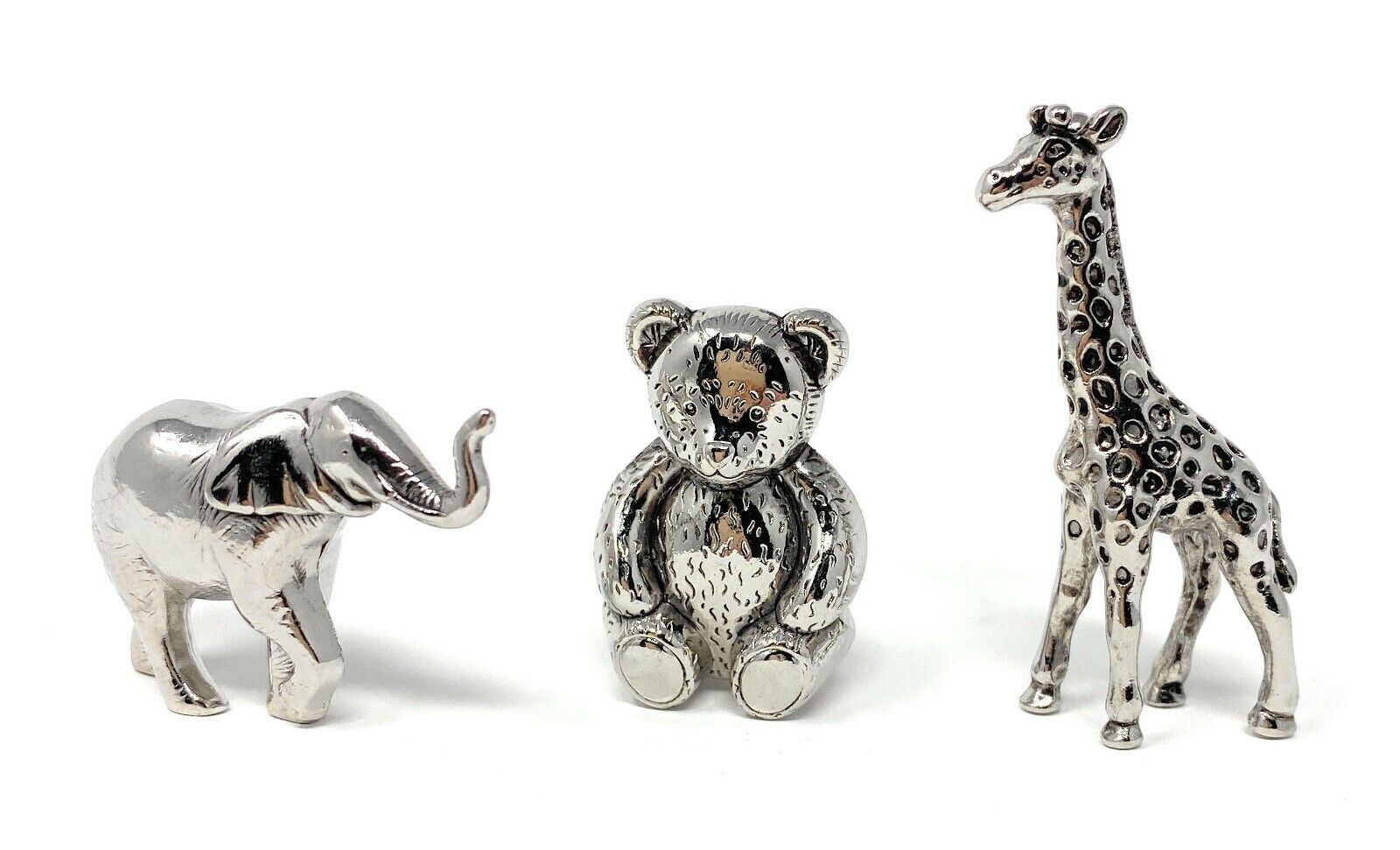 Ganz Good Luck Zinc Miniature Pocket Charms Set of 3 - Giraffe, Bear, Elephant 
