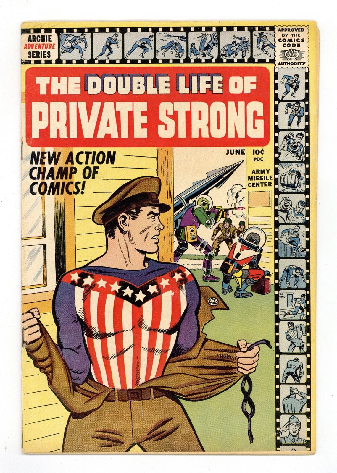 Double Life of Private Strong #1 VG+ 4.5 1959
