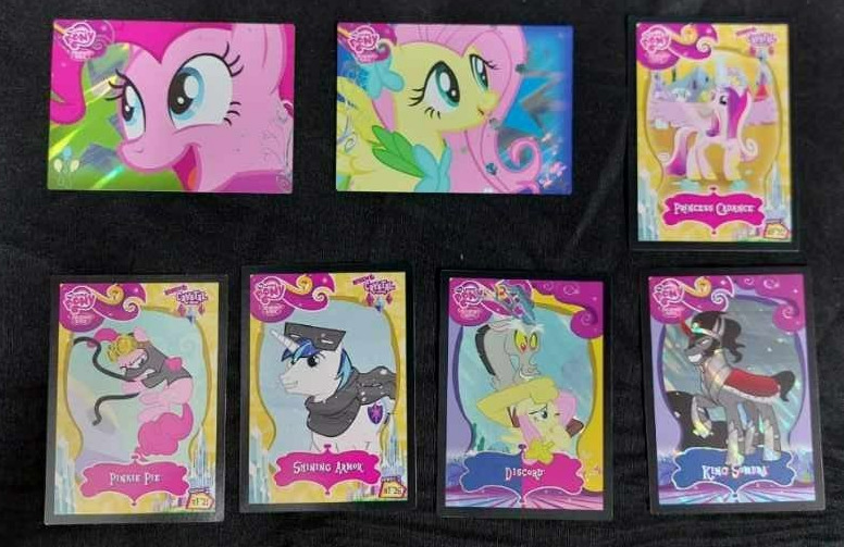My Little Pony Trading Cards Series 2 Gold and Foil Set of 7 Cards 2013 RARE