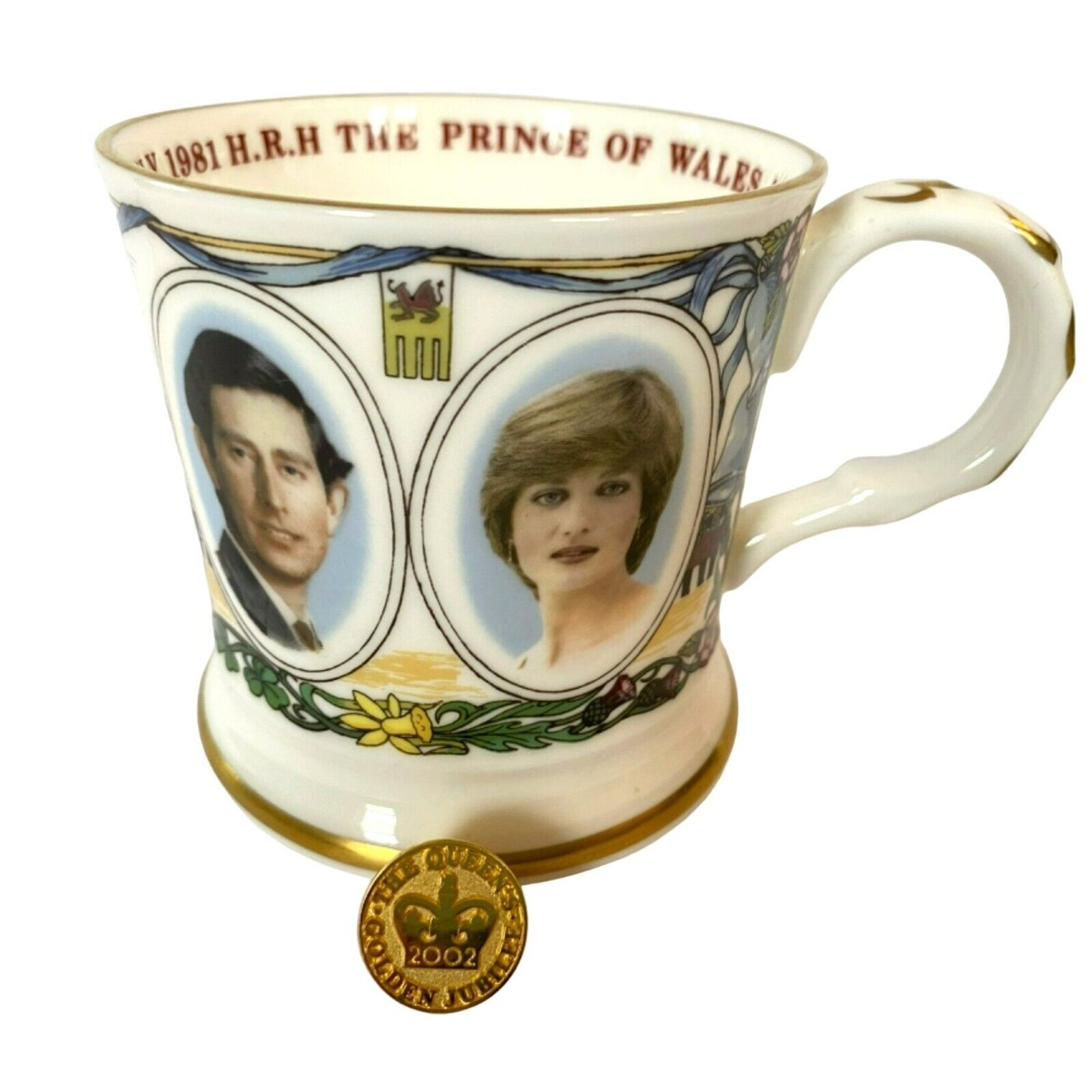 Vintage Coalport Princess Diana Wedding Commemorative Cup Mug Bone China 1981