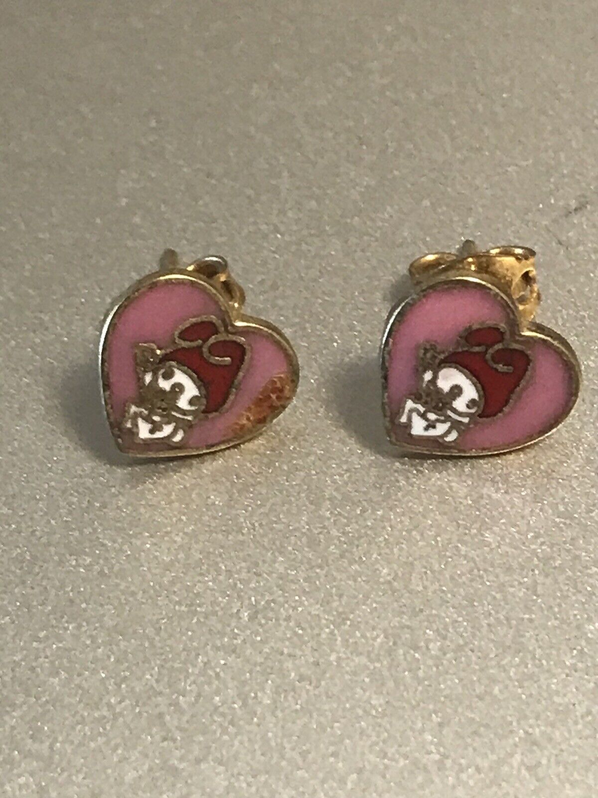 Vintage 80’s Hello Kitty My Melody Heart Earrings 