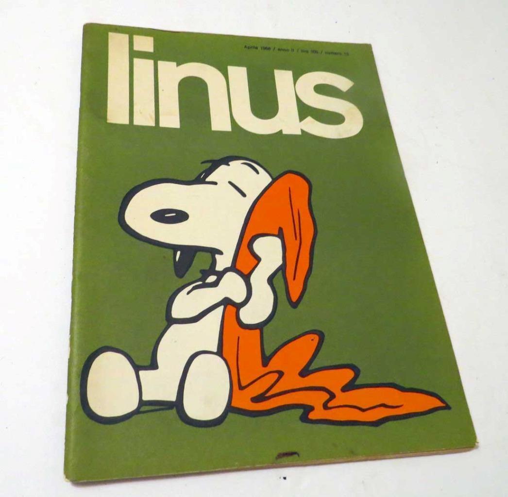 LINUS COMIC ART MAGAZINE - ITALIAN TEXT VOL 2 N0 13 1966 PEANUTS, L'ABNER ETC