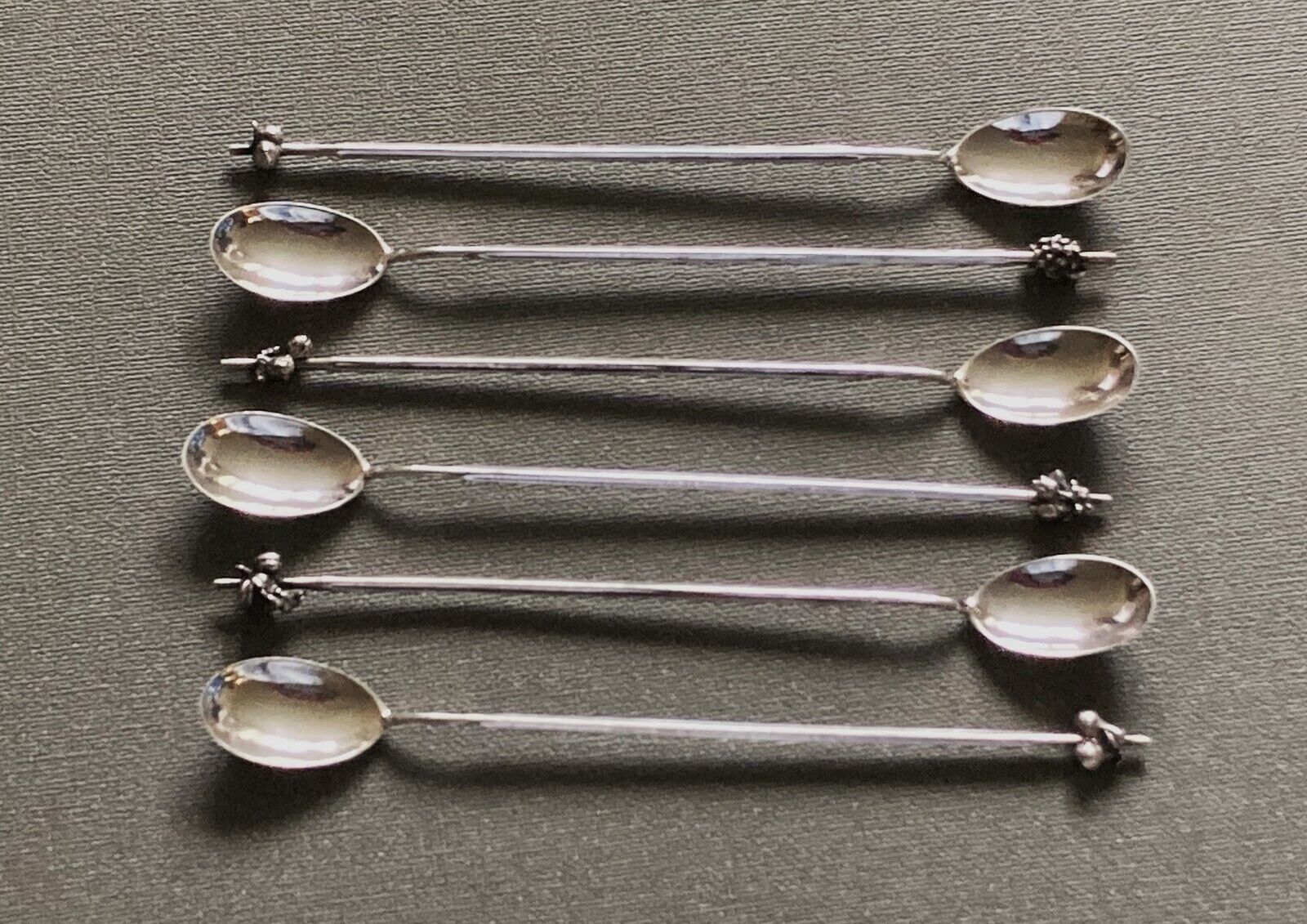 Antique English Silver Spoon Set