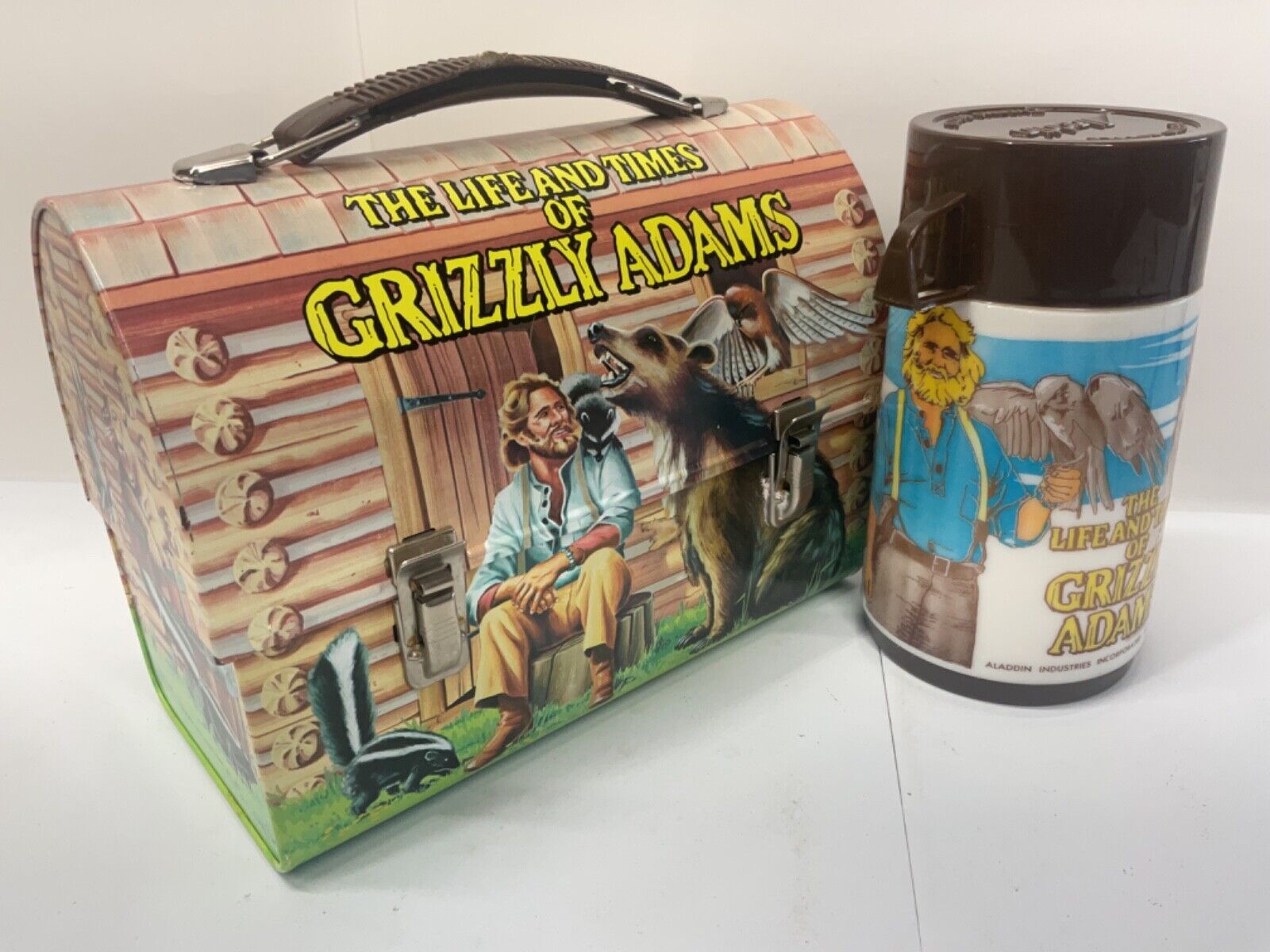 VINTAGE GRIZZLY ADAMS LUNCHBOX AND THERMOS