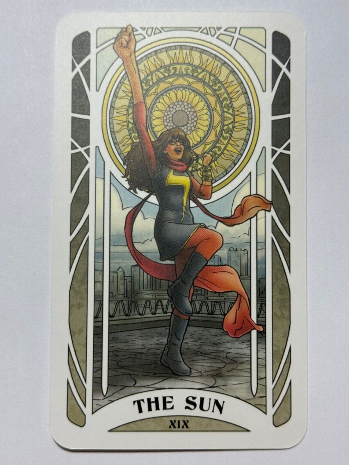 2023 Marvel Tarot Card By Lily McDonnell: Ms. Marvel/Kamala Khan XIX The Sun