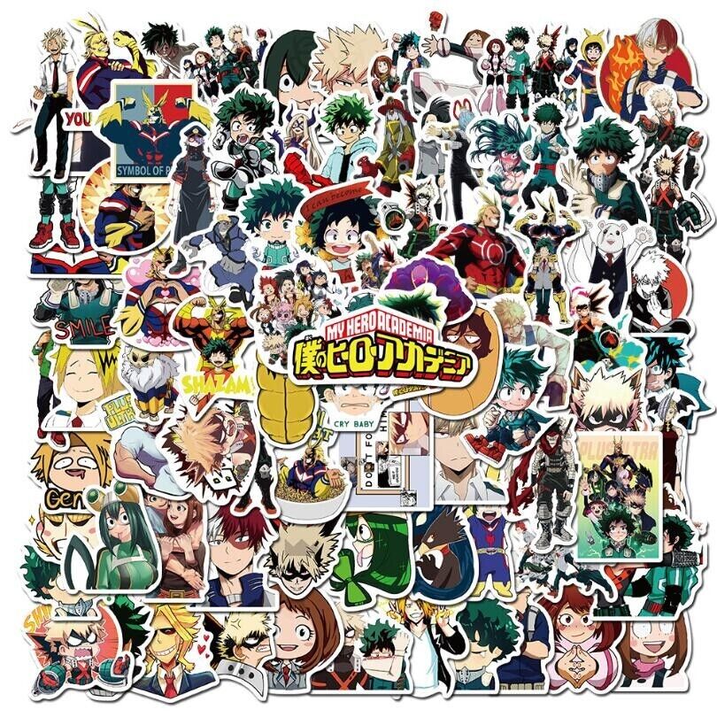 100 PCS My Hero Academia Anime Graffiti Sticker Mobile Phone Case Skateboard