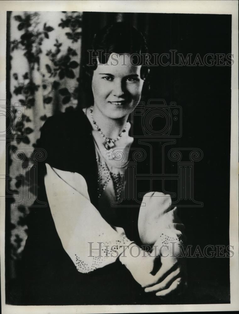 1933 Press Photo Hilaria Schmidt Farmers State Bank kidnap victim at Hays Kansas