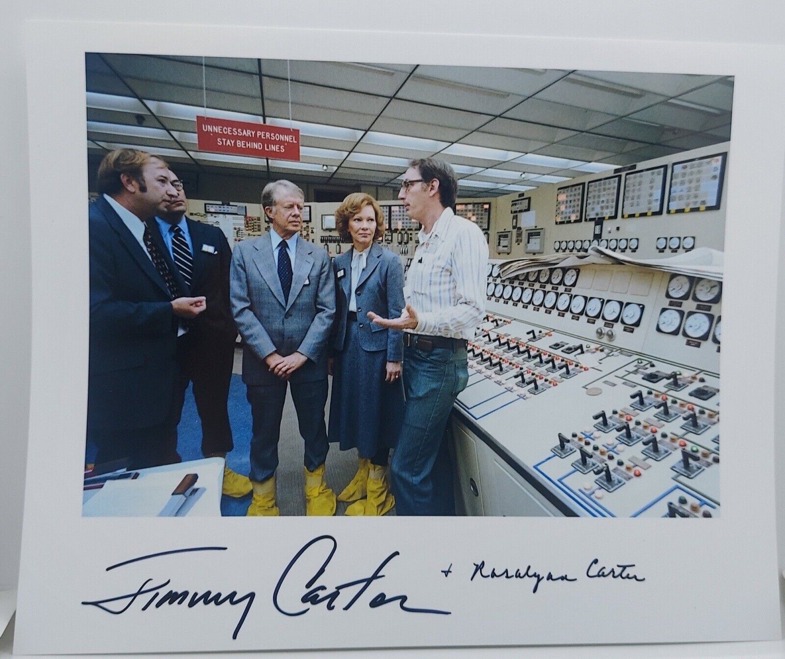 Jimmy Carter & Rosalynn Signed 8x10 Photo Autographed Three Miles Island