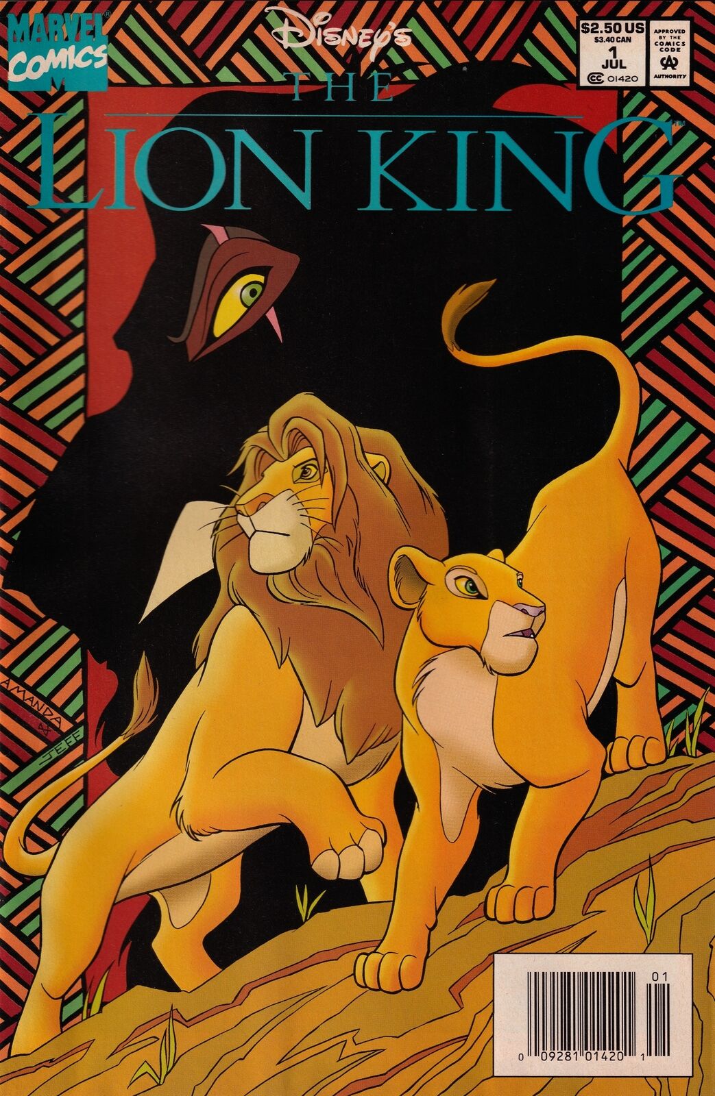 Disney\'s The Lion King #1 Newsstand Cover (1994) Marvel