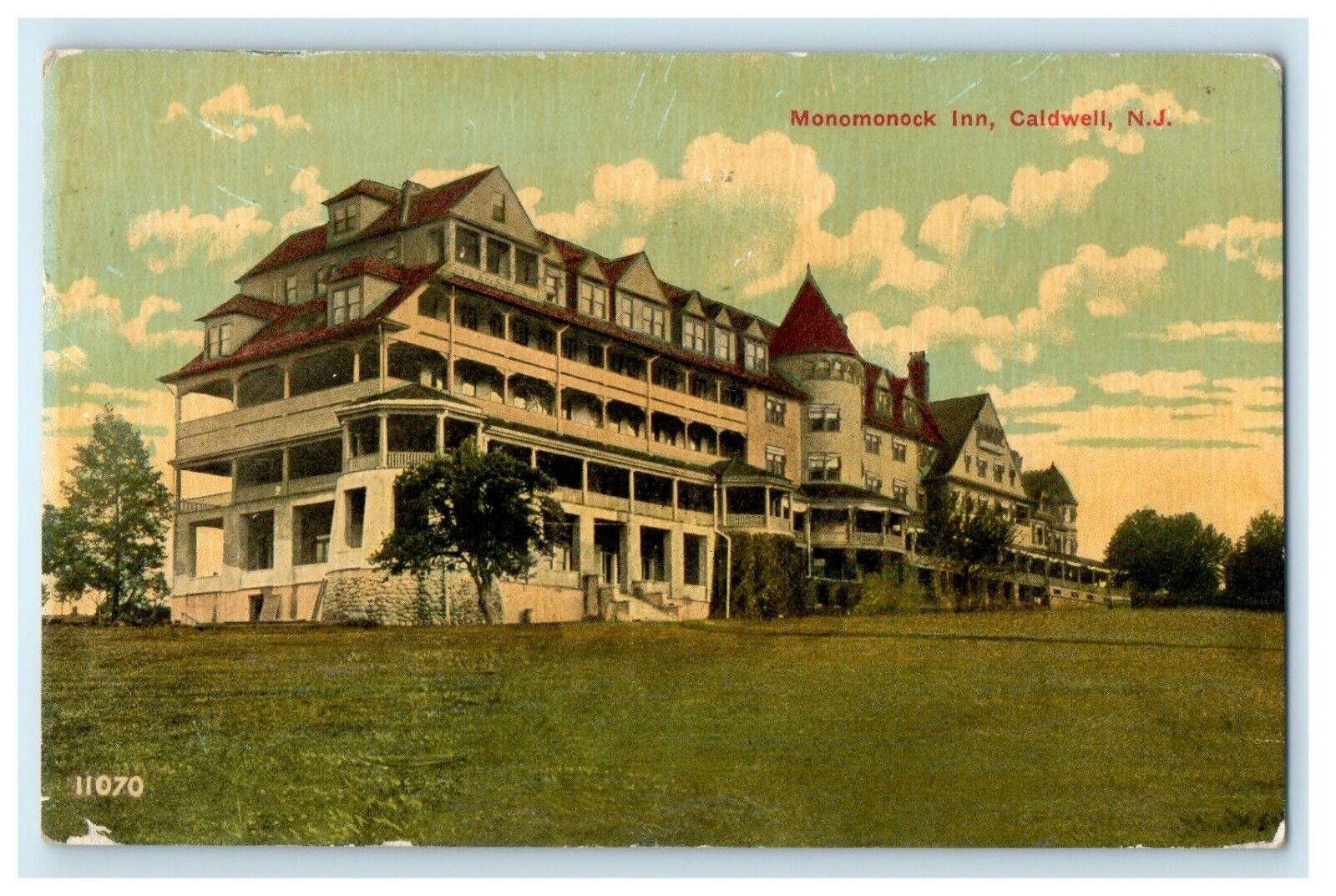 1915 View Of Monomock Inn Building Caldwell New Jersey NJ Antique Postcard