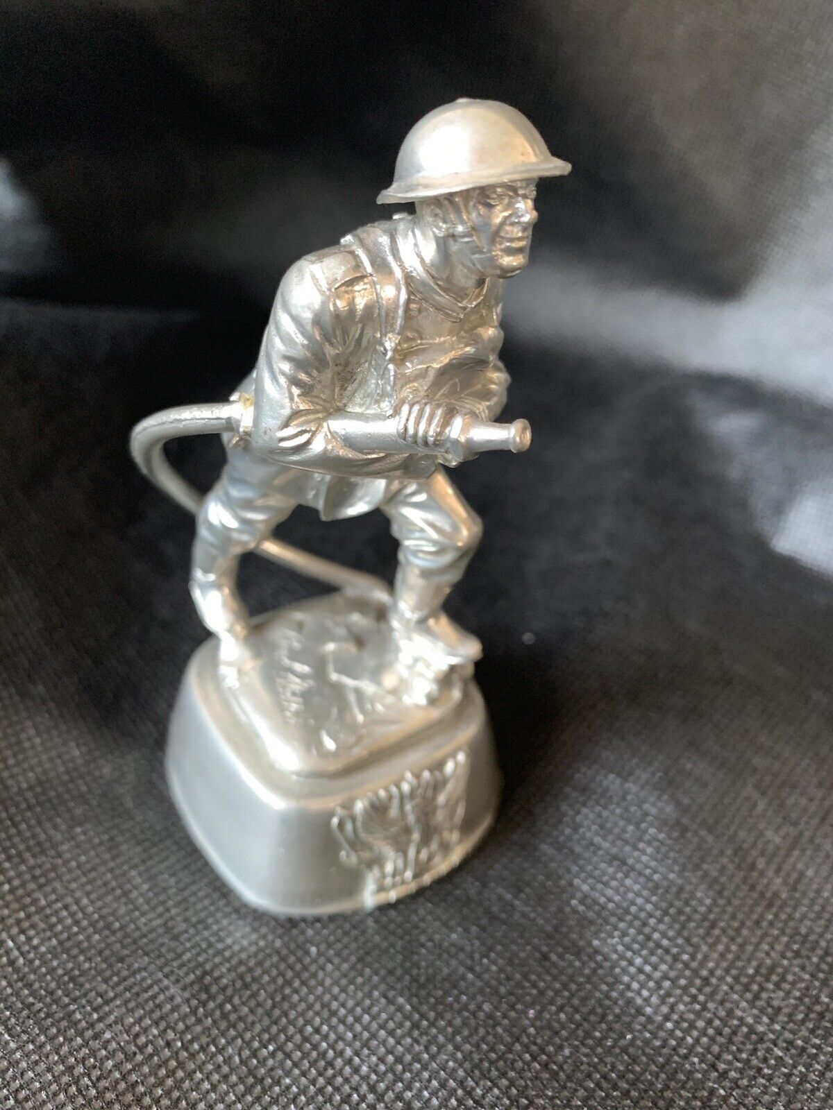 Charles Stadden WWII Fire Fighter Pewter Figurine Fire Service