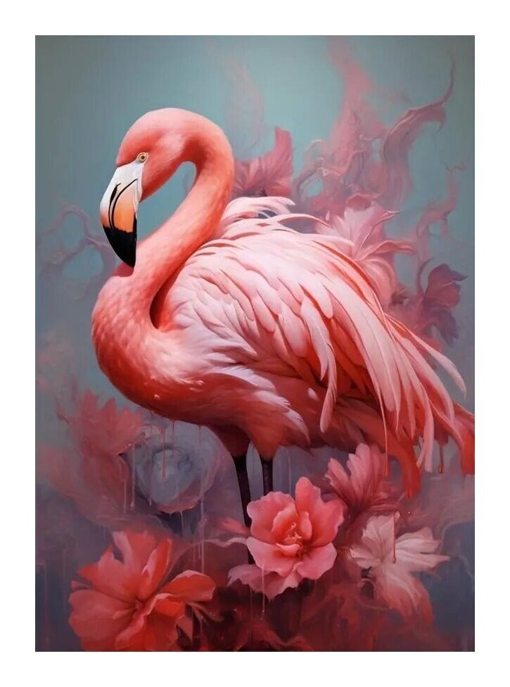 Pink Flamingo Awesome 3 D Look Photo Beautiful 5X7 Color Postcard 