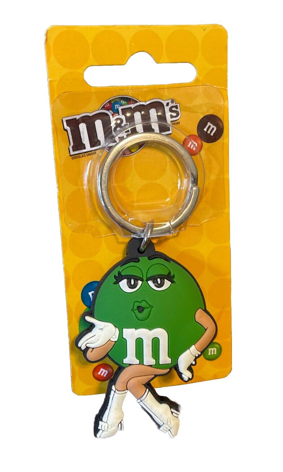 Green M&M Keychain 2inch Brand New Still In Packaging