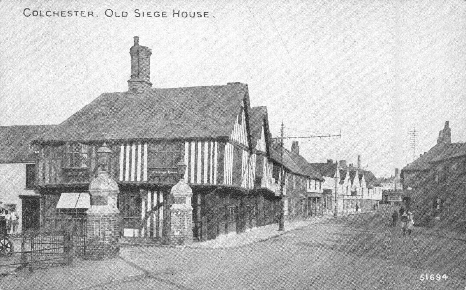 ENGLAND UK Colchester ESSEX Old Siege House Antique c1919 POSTCARD