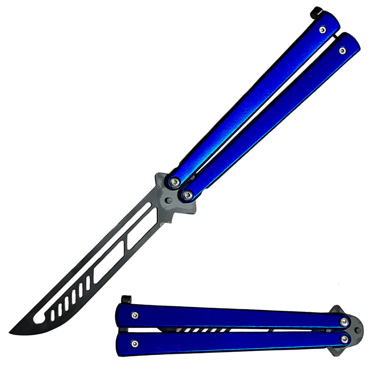 High Quality Practice BALISONG METAL BUTTERFLY Trainer Dull Knife Fake Blade