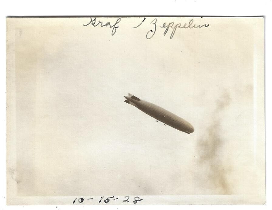 Vintage Graf Zeppelin Original Photo 10/15/1928 Aviation