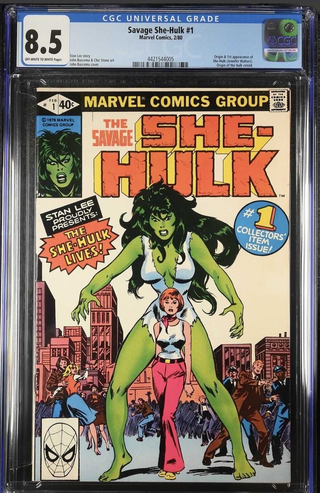 Savage She-Hulk #1 (1980) CGC 8.5 Off-White To White Pages Origin & 1st She Hulk