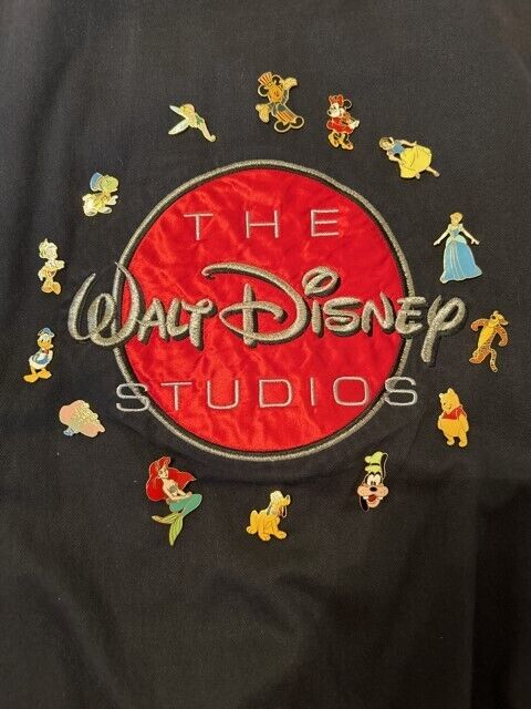 Rare Walt Disney Studios Promotional Jacket w/ 15 Vintage Disney Pins Men XL