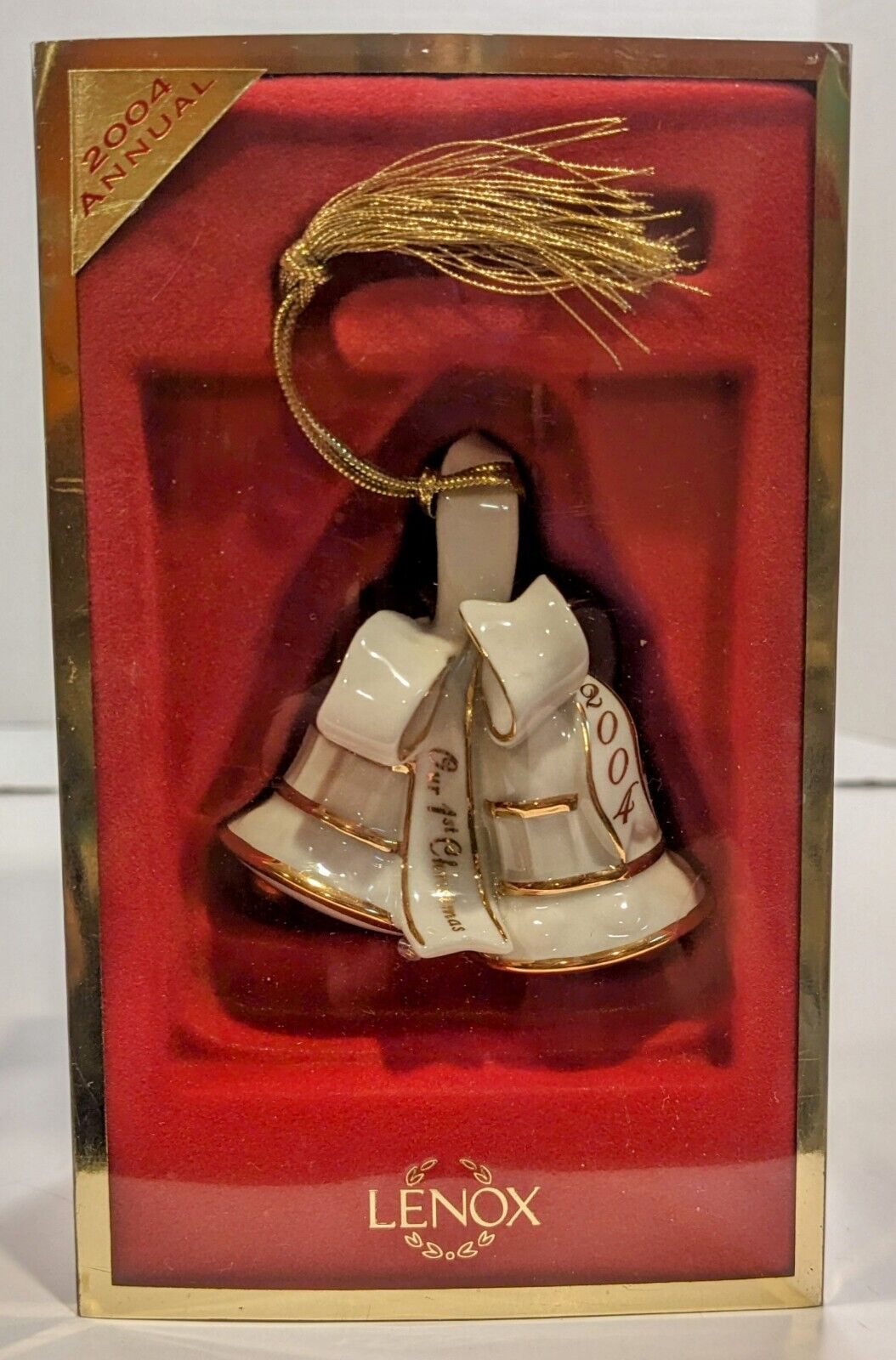 2004 1st Christmas Lenox Ornament Bells China Porcelain   Mint in Box       