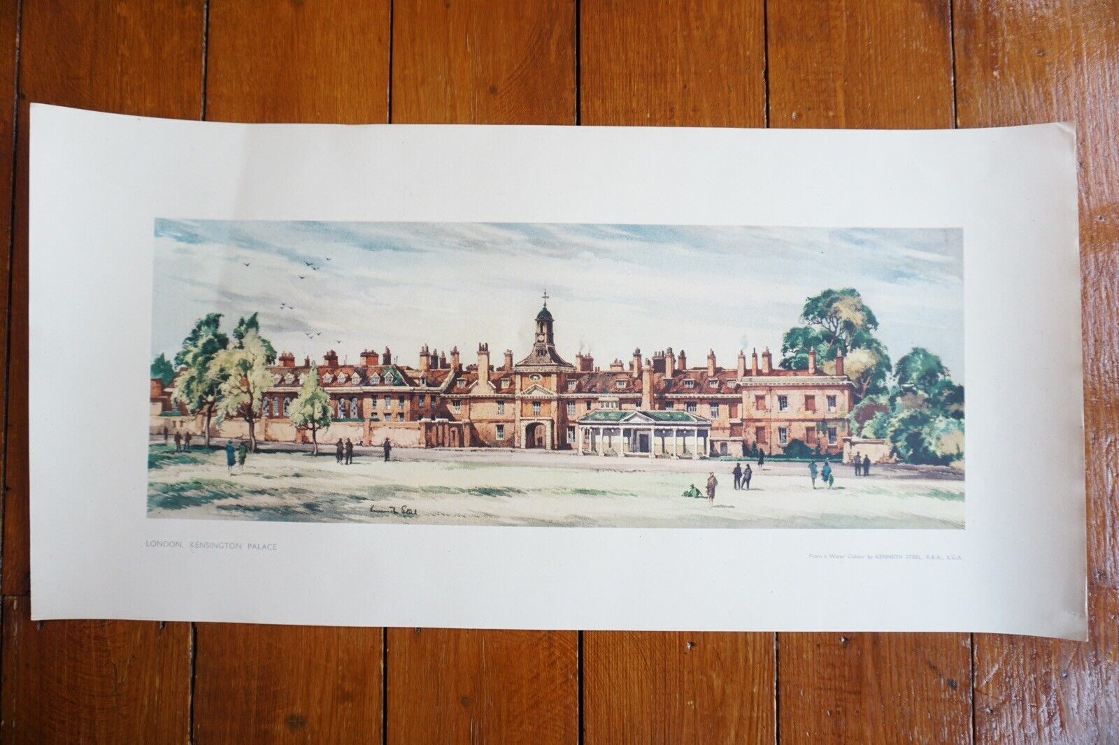 1940s LNER Kensington Palace Railway Carriage Print Poster Kenneth Steel 