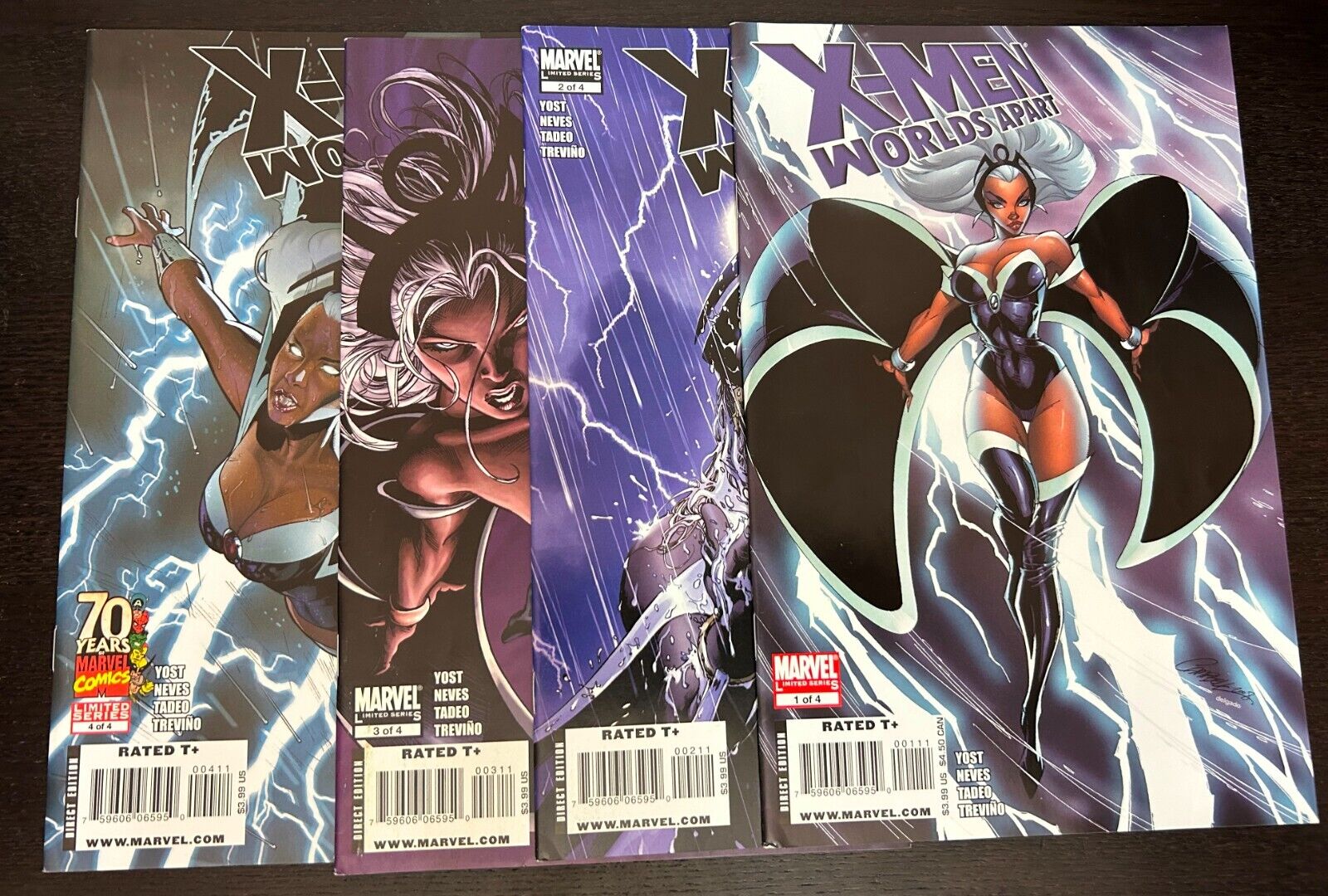 X-MEN WORLDS APART #1-4 (Marvel Comics 2008) -- #1 2 3 4 -- FULL Set -- JSC