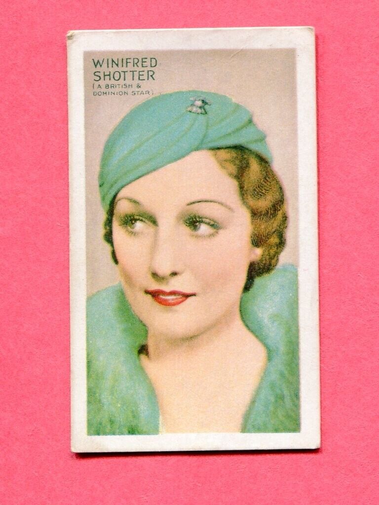 1934 GALLAHER'S CIGARETTES CHAMPIONS OF SCREEN & STAGE BLUE #32 WINIFRED SHOTTER