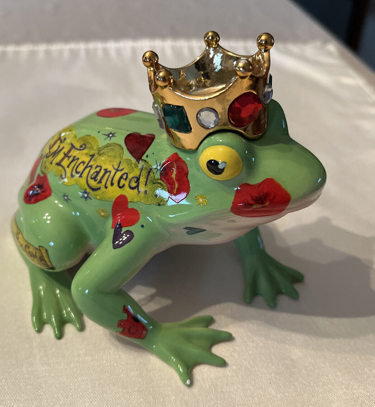 Fanciful Frogs Prince Toad By Westland Whimsical Kiss Lips Charming Fairy Tale