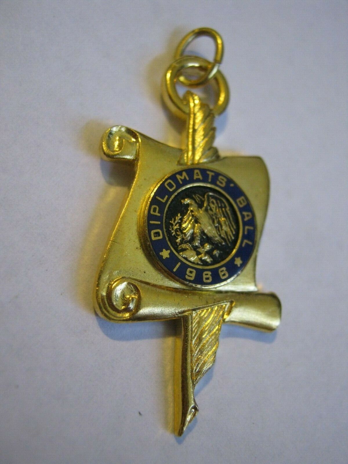 Georgetown University 1966 DIPLOMATS\' BALL Golden Key Charm (42nd Annual)