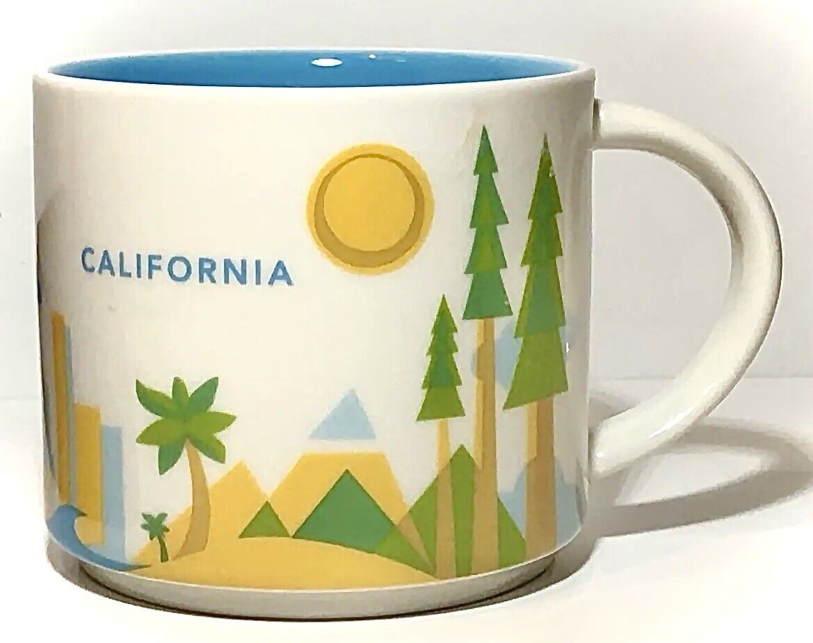 Starbucks You Are Here Mug California 14oz Sunshine 2013 Multicolor Ceramic  EUC