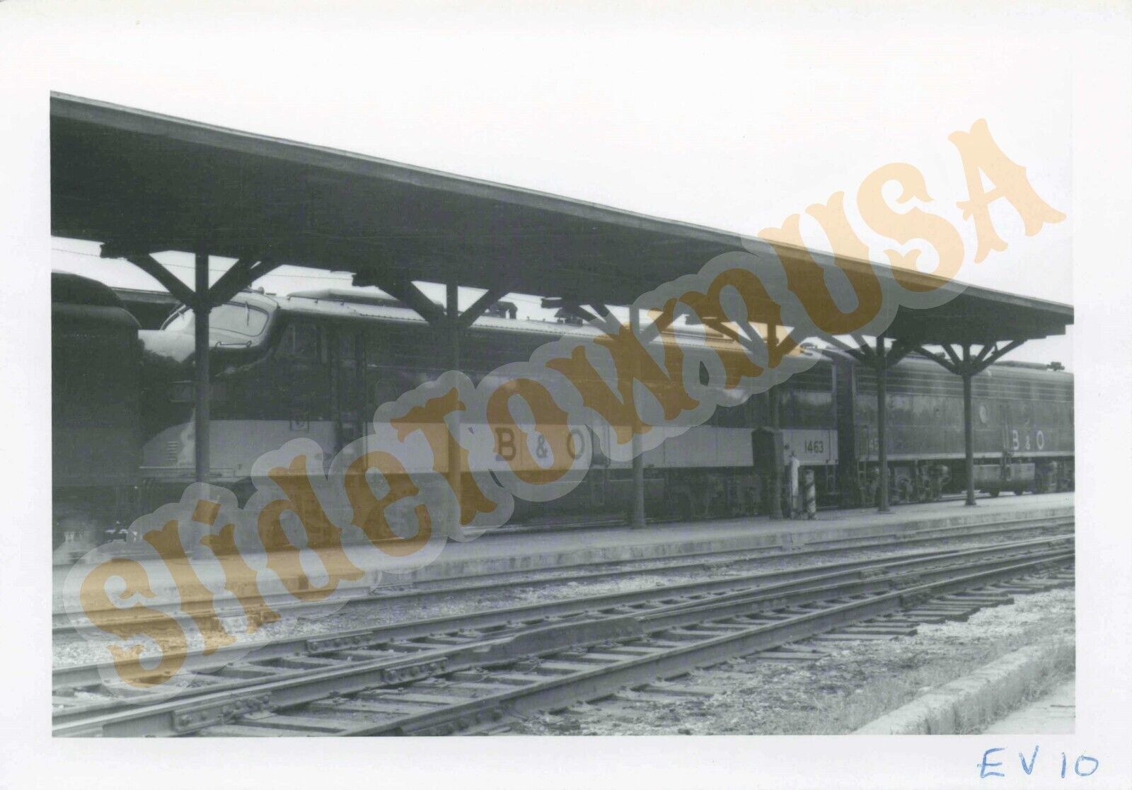 Vtg 1960\'s Railroad Train Photo Baltimore & Ohio Engines P01099