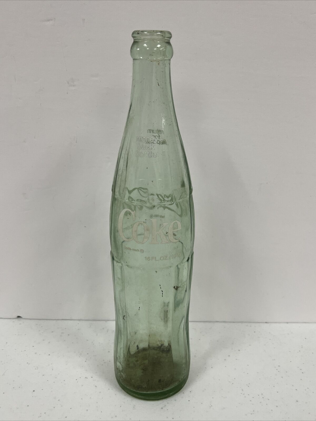 Vintage Coca Cola Coke 16 Oz Glass Bottle Johnson City TN Tennessee 1982